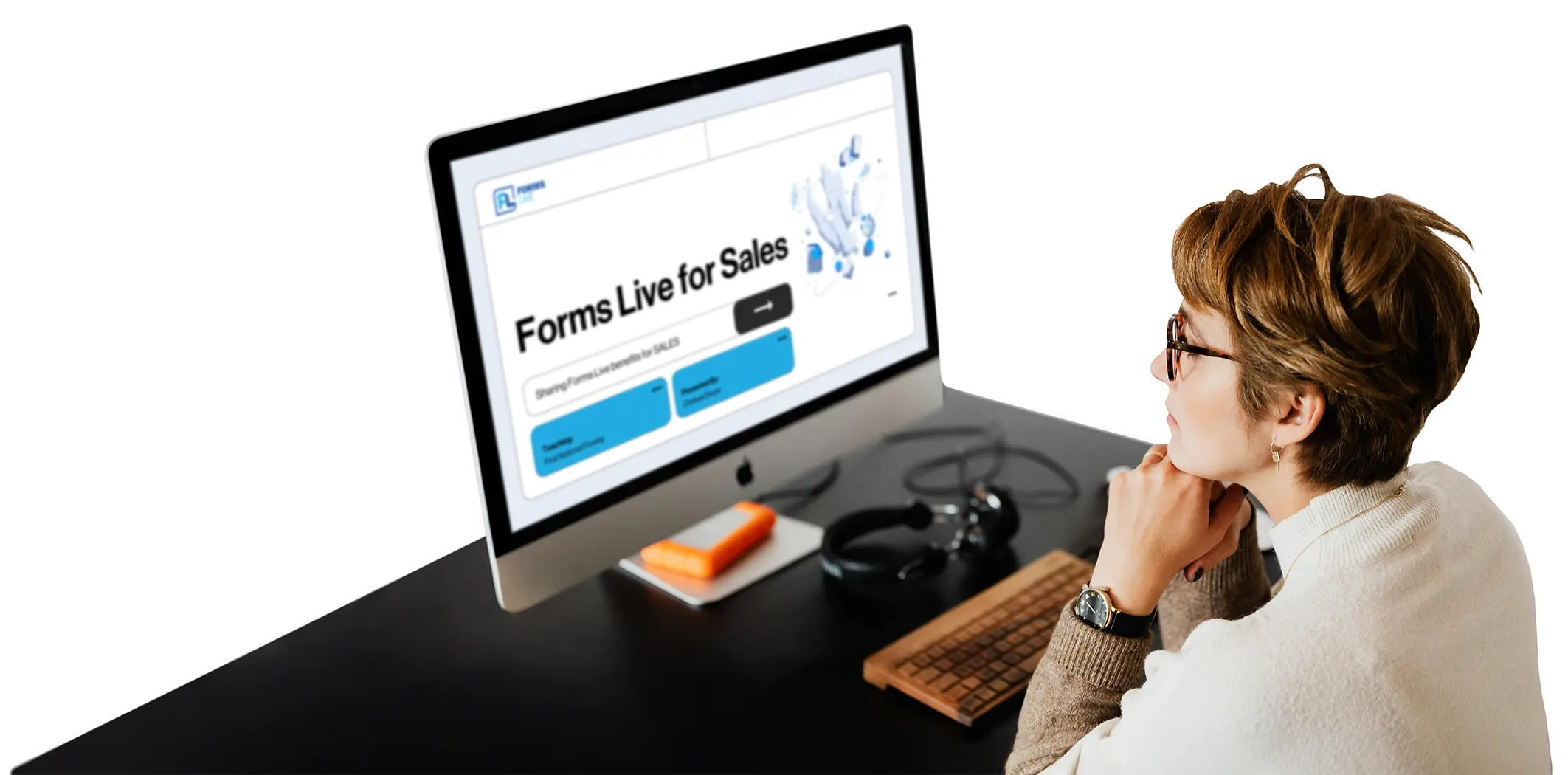 Forms Live user participating in training